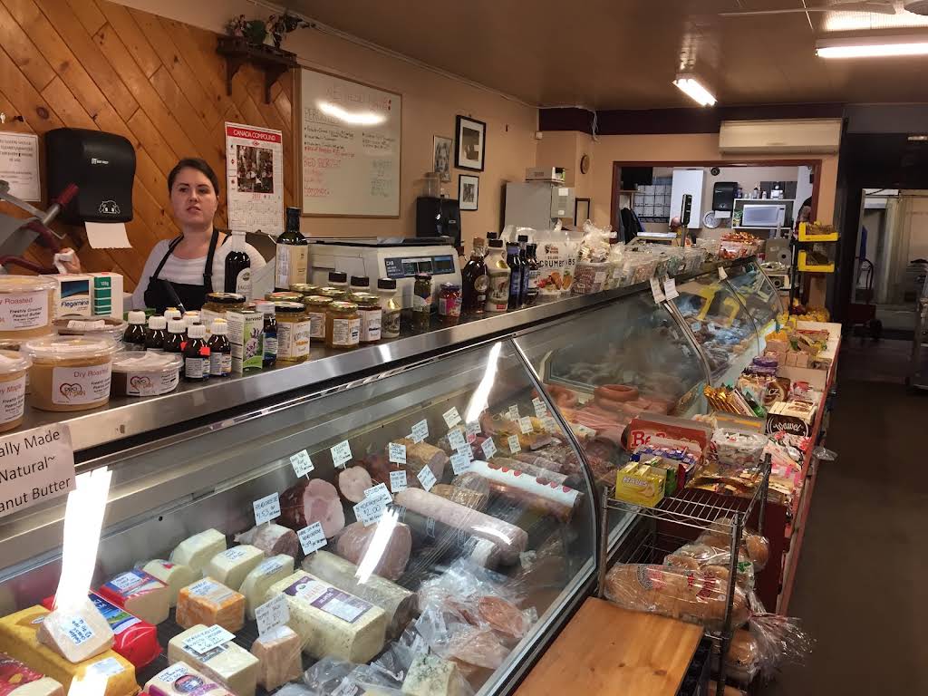 Bogdala's deli counter with meats, cheeses and pantry items